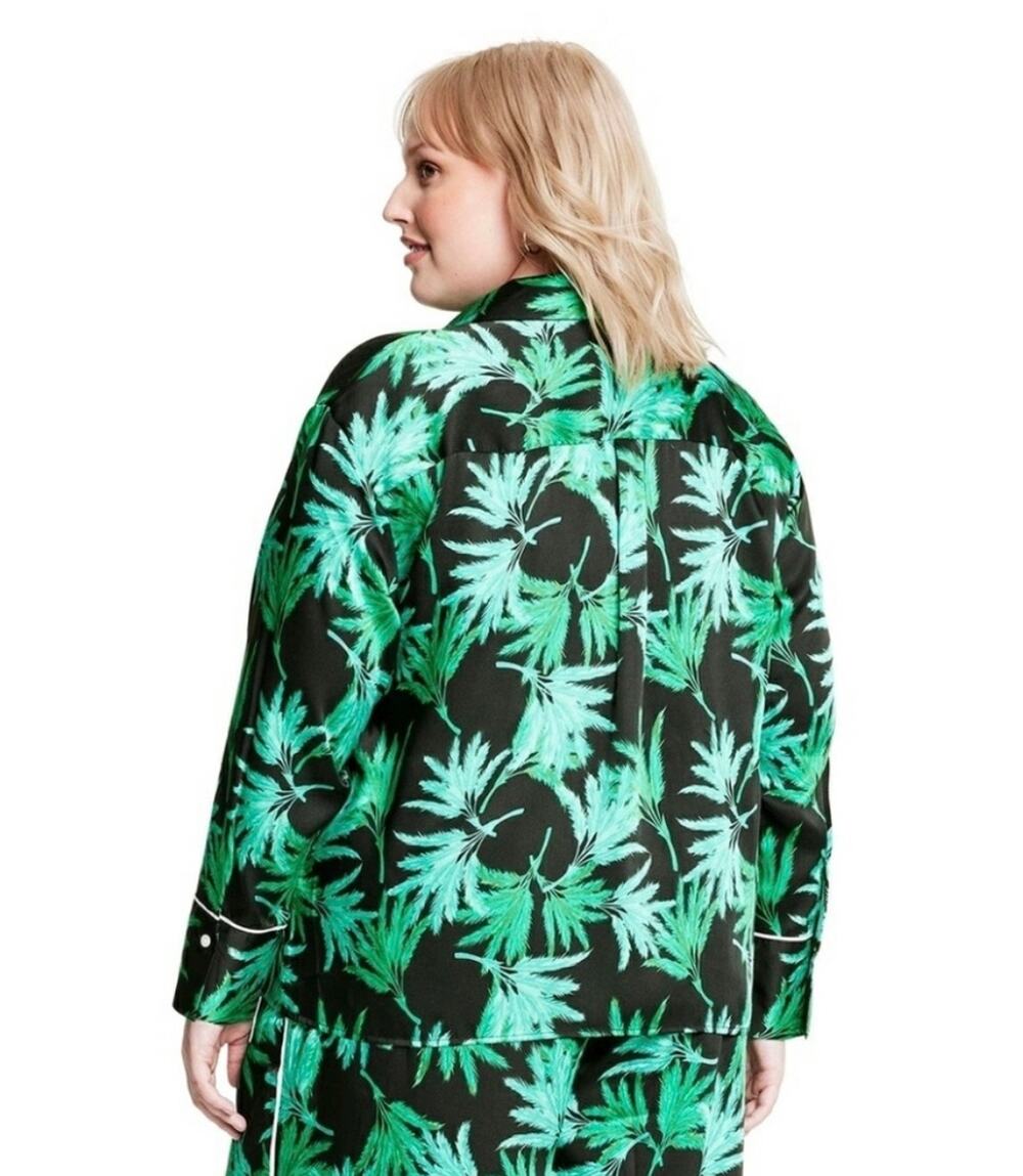 NWT Fe Noel x Target Feathered Palm Long Sleeve Button Shirt